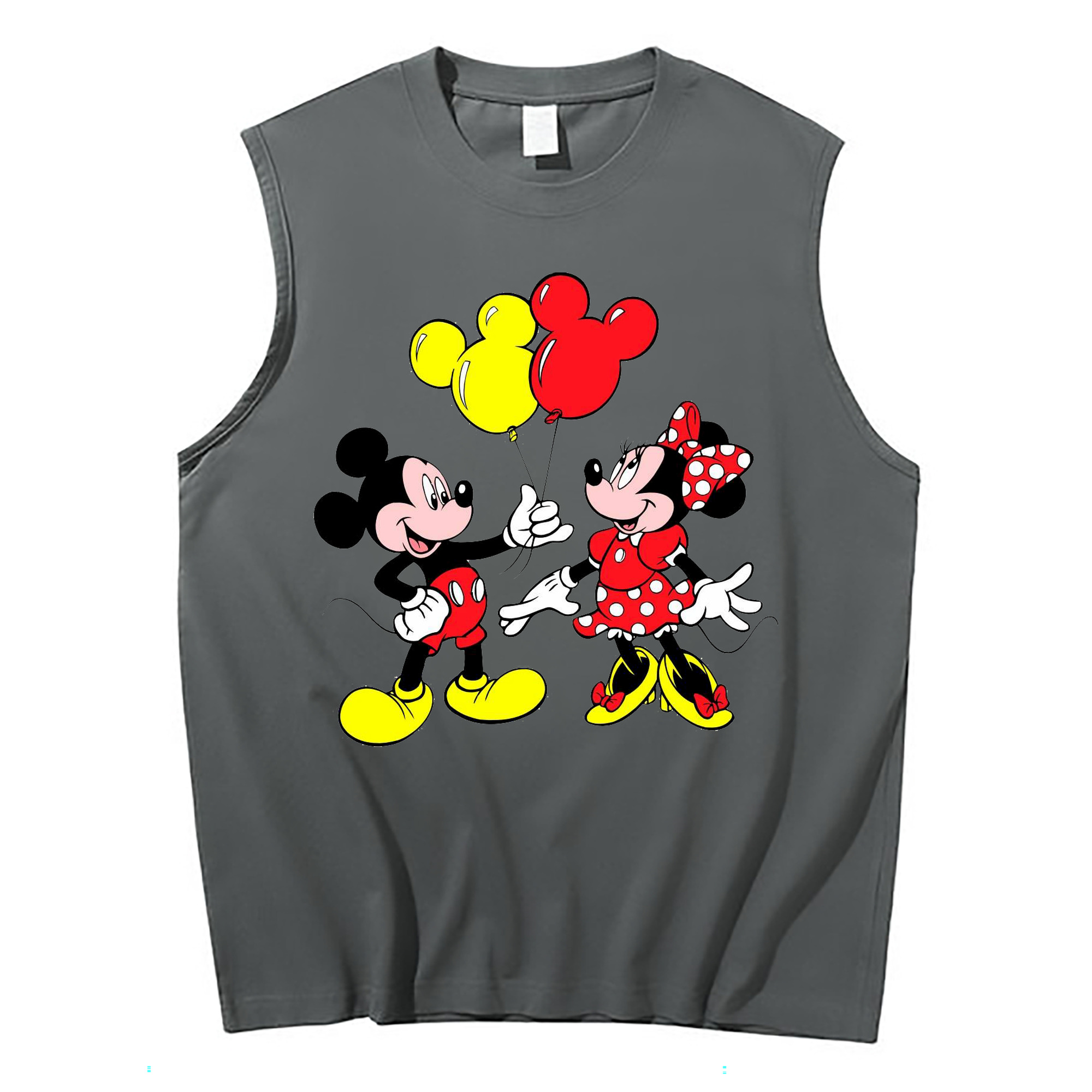ミッキーマウス Mickey Mouse コットン100％タンクトップ（フロントプリント）